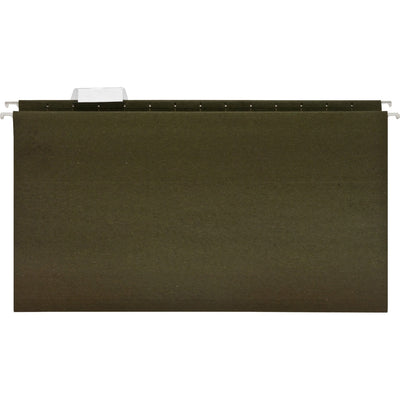 Business Source 1/5 Tab Cut Legal Recycled Hanging Folder, Green, 8 1/2" Width x 14" Length, 25 / Box, BSN43570