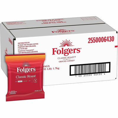 J.M. Smucker Folgers Fraction Pack Classic Roast Coffee, 42 / Carton, FOL06430