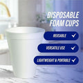 Genuine Joe 8 oz Hot/Cold Foam Cups, White, 20 / Carton, GJO58550