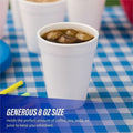 Genuine Joe 8 oz Hot/Cold Foam Cups, White, 20 / Carton, GJO58550