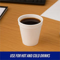Genuine Joe 8 oz Hot/Cold Foam Cups, White, 20 / Carton, GJO58550