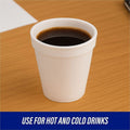 Genuine Joe 10 oz Hot/Cold Foam Cups, White, 40 / Carton, GJO58551
