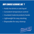 Genuine Joe 14 oz Hot/Cold Foam Cups, White, 40 / Carton, GJO58553