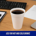 Genuine Joe 16 oz Hot/Cold Foam Cups, White, 20 / Carton, GJO58554