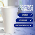 Genuine Joe 16 oz Hot/Cold Foam Cups, White, 20 / Carton, GJO58554