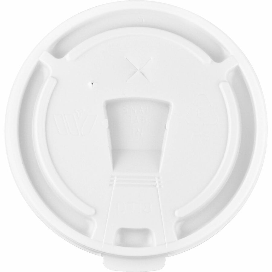Genuine Joe 12oz-24oz Hot/Cold Foam Cup Lids, White, 10 / Carton, GJO58555