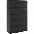 Lorell Fortress Series Lateral File w/Roll-out Posting Shelf, Black, LLR60550