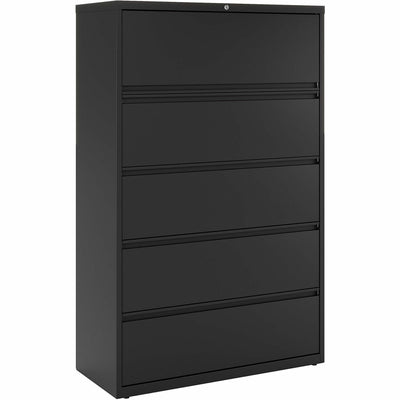 Lorell Fortress Series Lateral File w/Roll-out Posting Shelf, Black, LLR60550