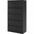Lorell Fortress Series Lateral File w/Roll-out Posting Shelf, Black, LLR60551