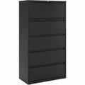 Lorell Fortress Series Lateral File w/Roll-out Posting Shelf, Black, LLR60551