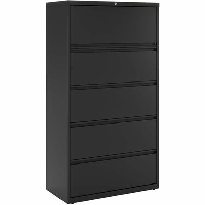 Lorell Fortress Series Lateral File w/Roll-out Posting Shelf, Black, LLR60551