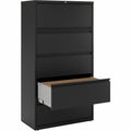 Lorell Fortress Series Lateral File w/Roll-out Posting Shelf, Black, LLR60551