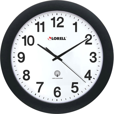 Lorell 12" Round Radio-Controlled Wall Clock, LLR60997