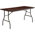 Lorell Economy Folding Table, Brown, LLR65755