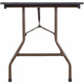 Lorell Economy Folding Table, Brown, LLR65755