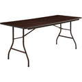 Lorell Economy Folding Table, Brown, LLR65757