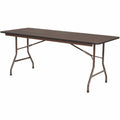 Lorell Economy Folding Table, Brown, LLR65757