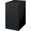 Lorell 22" File/File Mobile File Cabinet with Recessed Pull, Black, LLR67733