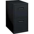 Lorell 22" File/File Mobile File Cabinet with Recessed Pull, Black, LLR67733
