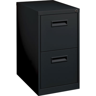 Lorell 22" File/File Mobile File Cabinet with Recessed Pull, Black, LLR67733