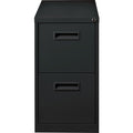 Lorell 22" File/File Mobile File Cabinet with Recessed Pull, Black, LLR67733