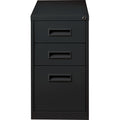Lorell 22" Box/Box/File Mobile File Cabinet with Recessed Pull, Black, LLR67737