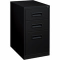 Lorell 22" Box/Box/File Mobile File Cabinet with Recessed Pull, Black, LLR67737