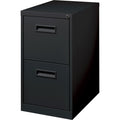 Lorell 19" File/File Mobile File Cabinet with Recessed Pull, Black, LLR67741