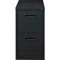 Lorell 19" File/File Mobile File Cabinet with Recessed Pull, Black, LLR67741
