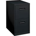 Lorell 19" File/File Mobile File Cabinet with Recessed Pull, Black, LLR67741