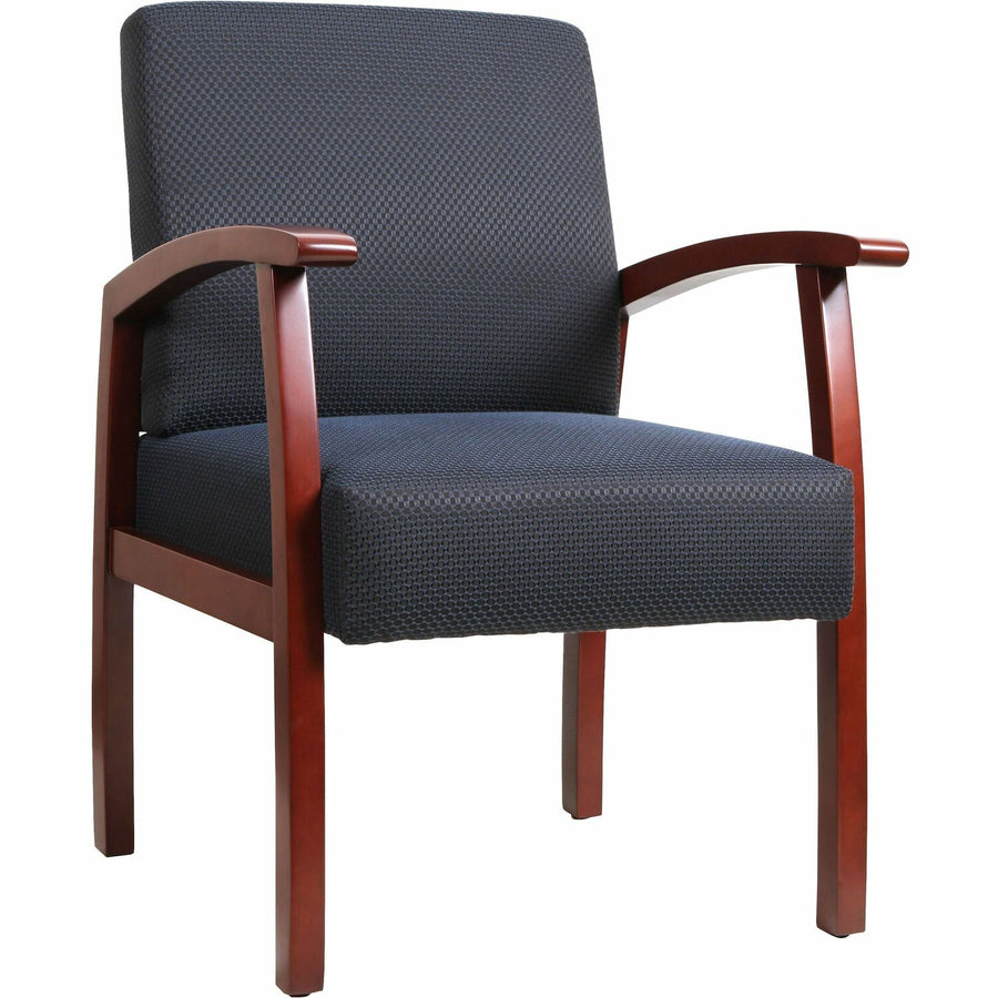 Lorell Thickly Padded Guest Chair, Deluxe, 24" x 35.5", Midnight Blue, LLR68553