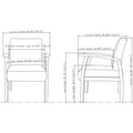 Lorell Thickly Padded Guest Chair, Charcoal, LLR68555