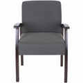 Lorell Thickly Padded Guest Chair, Charcoal, LLR68555