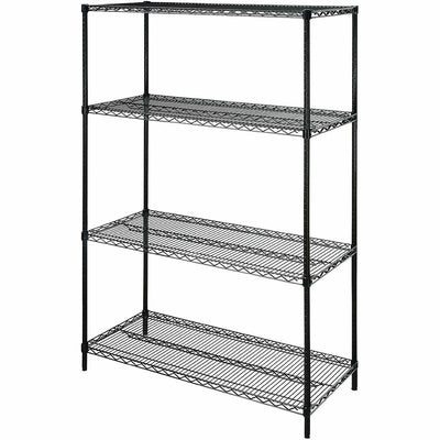 Lorell Wire Shelving, Black, LLR69145