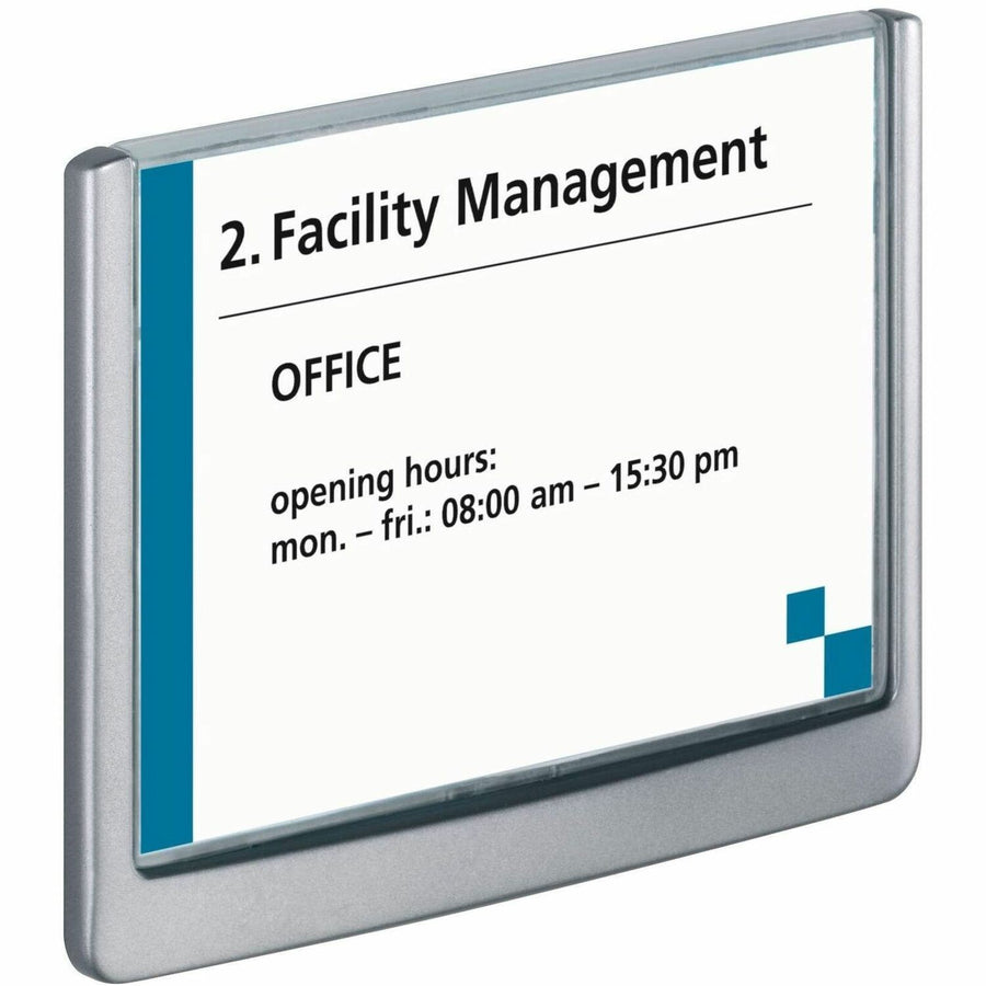 DURABLE Click Sign, 6.8" x 5.1", Graphite, Plastic, DBL497737