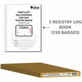 C-Line Time's Up! Visitor Badges Registry Log Book, White, 1 Box, CLI97009