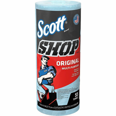 Kimberly-Clark Scott Original Shop Towels, Blue, 1 Roll, KCC75147