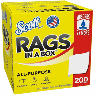 Kimberly-Clark Scott Rags In A Box™, White, 1 Box, KCC75260