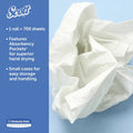 Kimberly-Clark Scott Essential Roll Center Pull Towels with Fast-Drying Absorbency Pockets, White, 1 Carton, KCC01032