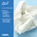 Kimberly-Clark Scott Essential Roll Center Pull Towels with Fast-Drying Absorbency Pockets, White, 1 Carton, KCC01032