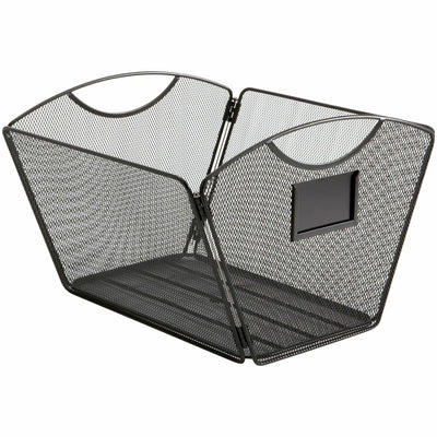 Safco Onyx Mesh Desktop Tub File, Black, SAF2162BL