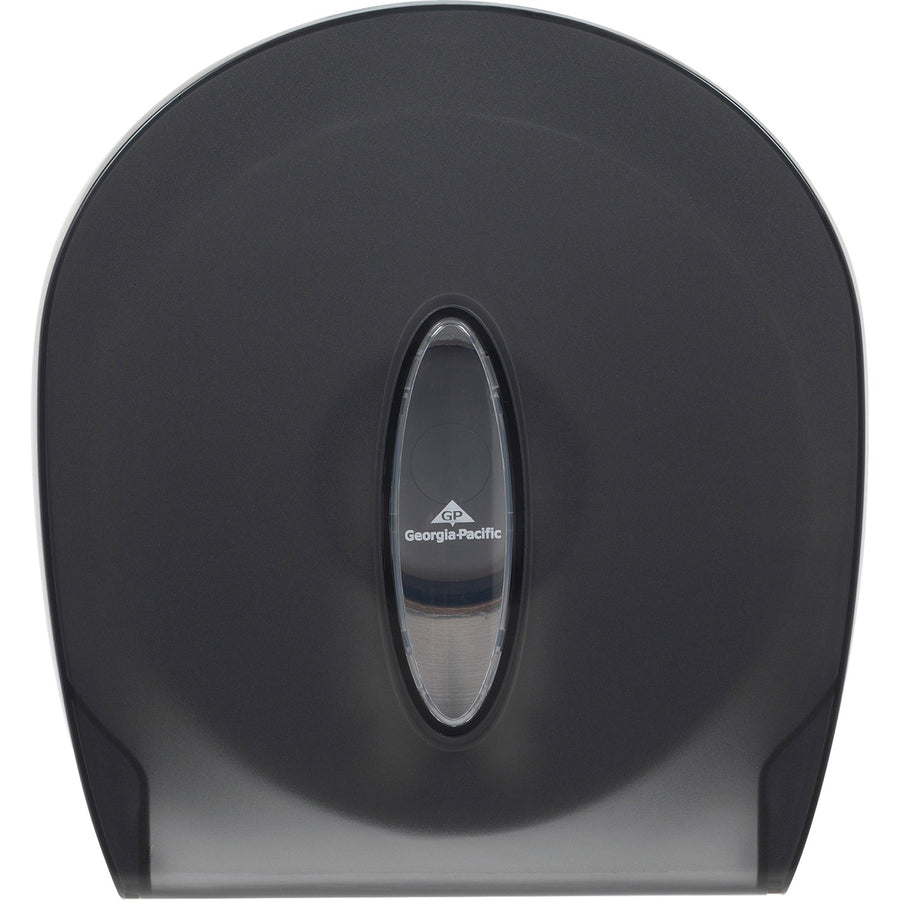 Georgia-Pacific 1-Roll Jumbo Jr. High-Capacity Toilet Paper Dispenser, 10.6" x 11.3", Smoke Gray, Plastic, 1 x Roll, Durable, GPC59009
