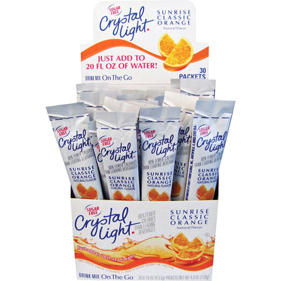 The Kraft Heinz Crystal Light On-The-Go Orange Mix Sticks, 30 / Box, KRFGEN00504
