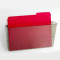 Officemate 21431 File Holder, Wall Mountable, Letter Size, Hortizontal, Smoke, OIC21431
