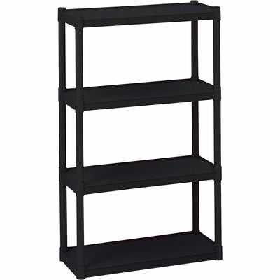 Iceberg Rough 'N Ready 4-Shelf Open Storage System, Black, ICE20841