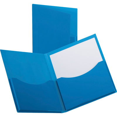TOPS Oxford Letter Pocket Folder, Navy, 8 1/2" Width x 11" Length, 20 / Box — view 1