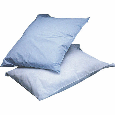 Medline Poly Tissue Disposable Pillowcases, Blue, 100 / Box, MIINON24346