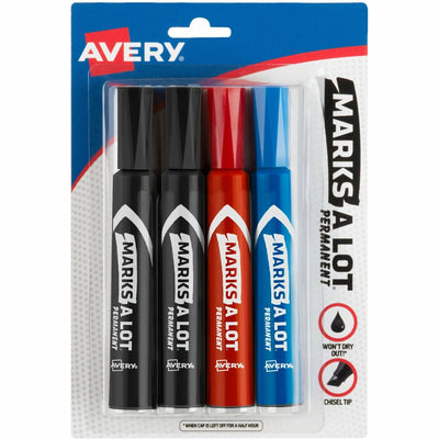 Avery Marks A Lot Permanent Markers, 4 / Pack — view 1