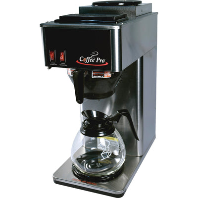RDI-USA Coffee Pro Two-Burner Commercial Pour-over Brewer, Stainless Steel, CFPCP2B