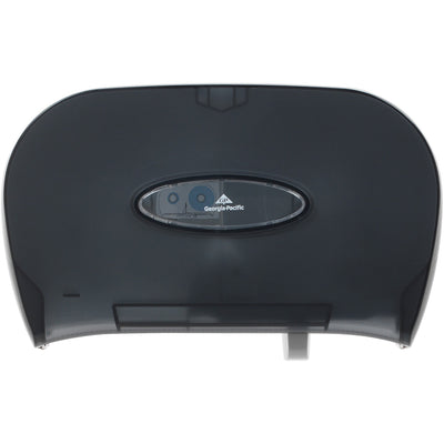 Georgia Pacific . Georgia-Pacific 2-Roll Side-By-Side Standard Roll Toilet Paper Dispenser, Smoke Gray, 2 x Roll, GPC59206